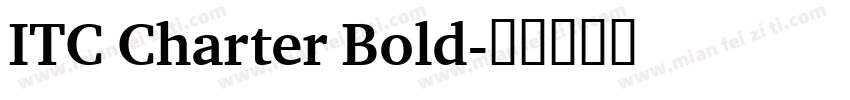 ITC Charter Bold字体转换